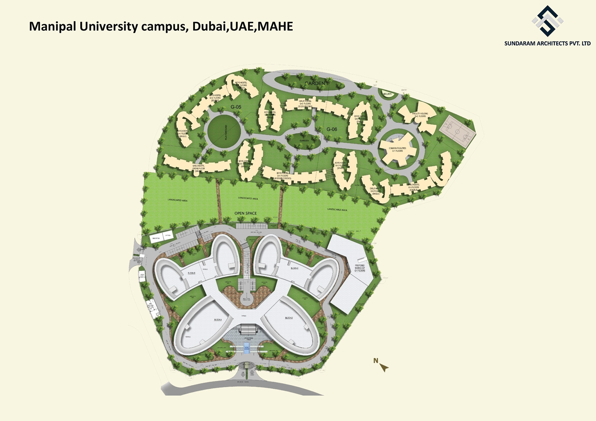 Sundaram Architects designed Manipal University Campus - Dubai, UAE, MAHE