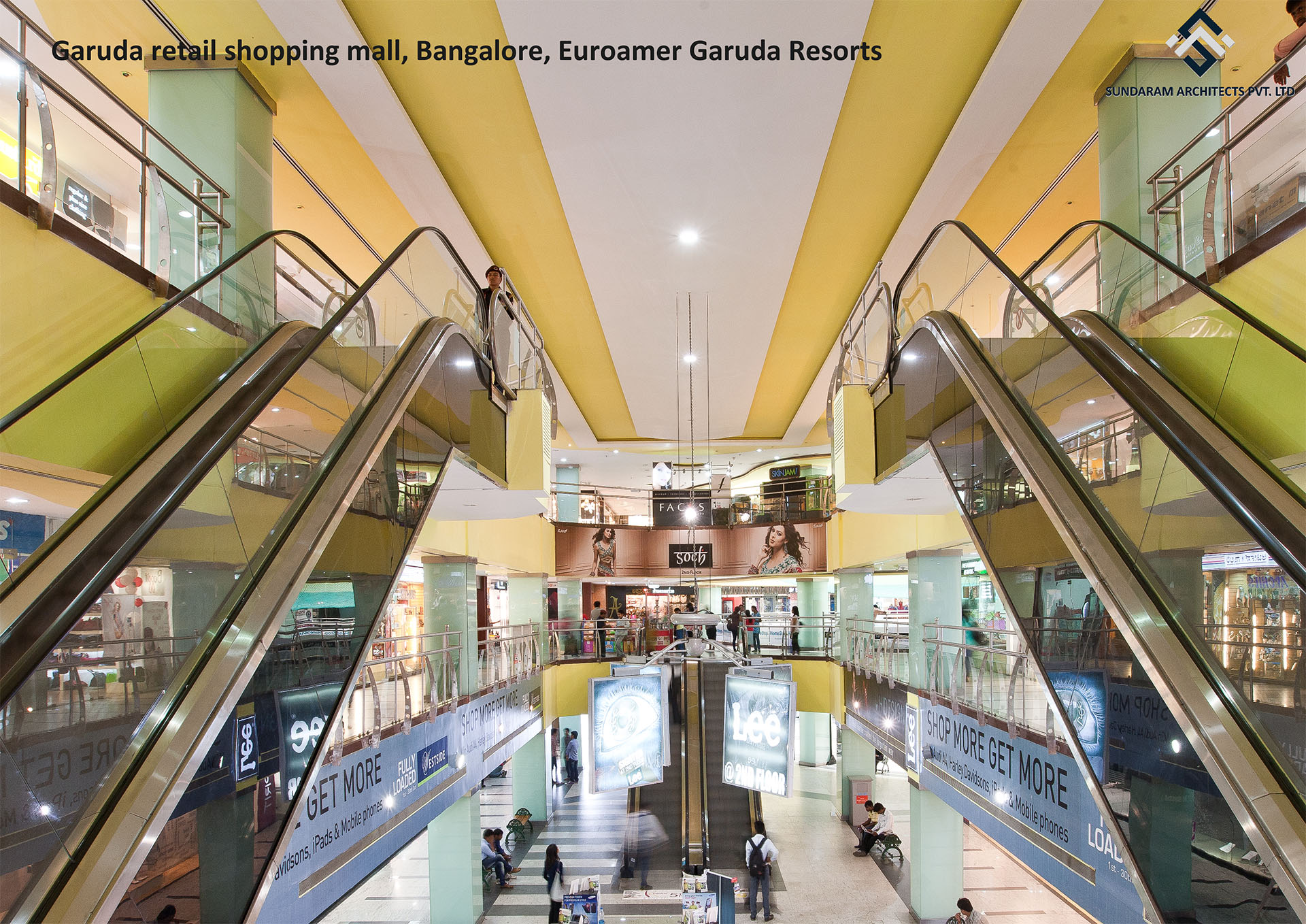 Sundaram Architects designed Garuda Retail Shopping Mall, Bangalore, Euroamer Garuda Resorts